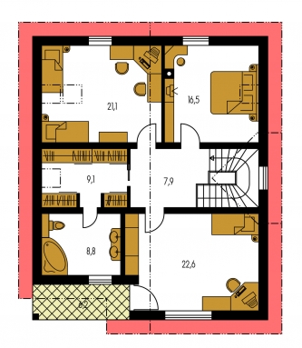 Mirror image | Floor plan of second floor - PREMIER 193